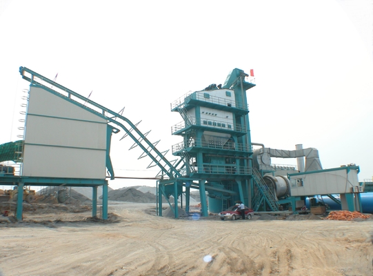 160t / H Asphalt Drum Mix Plant For Highway Building 90KW Draught Fan 30T Diesel Tank