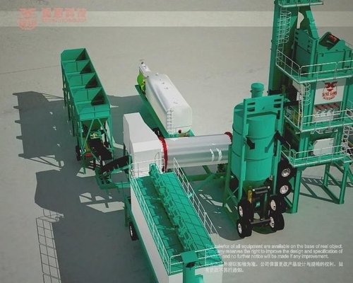 100% Mobile Type 70DB Noise Control Asphalt Plant With 4m Aggregate Feeding Height